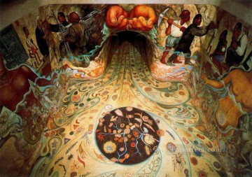 las manos de la naturaleza ofreciendo agua 1951 Diego Rivera Pinturas al óleo